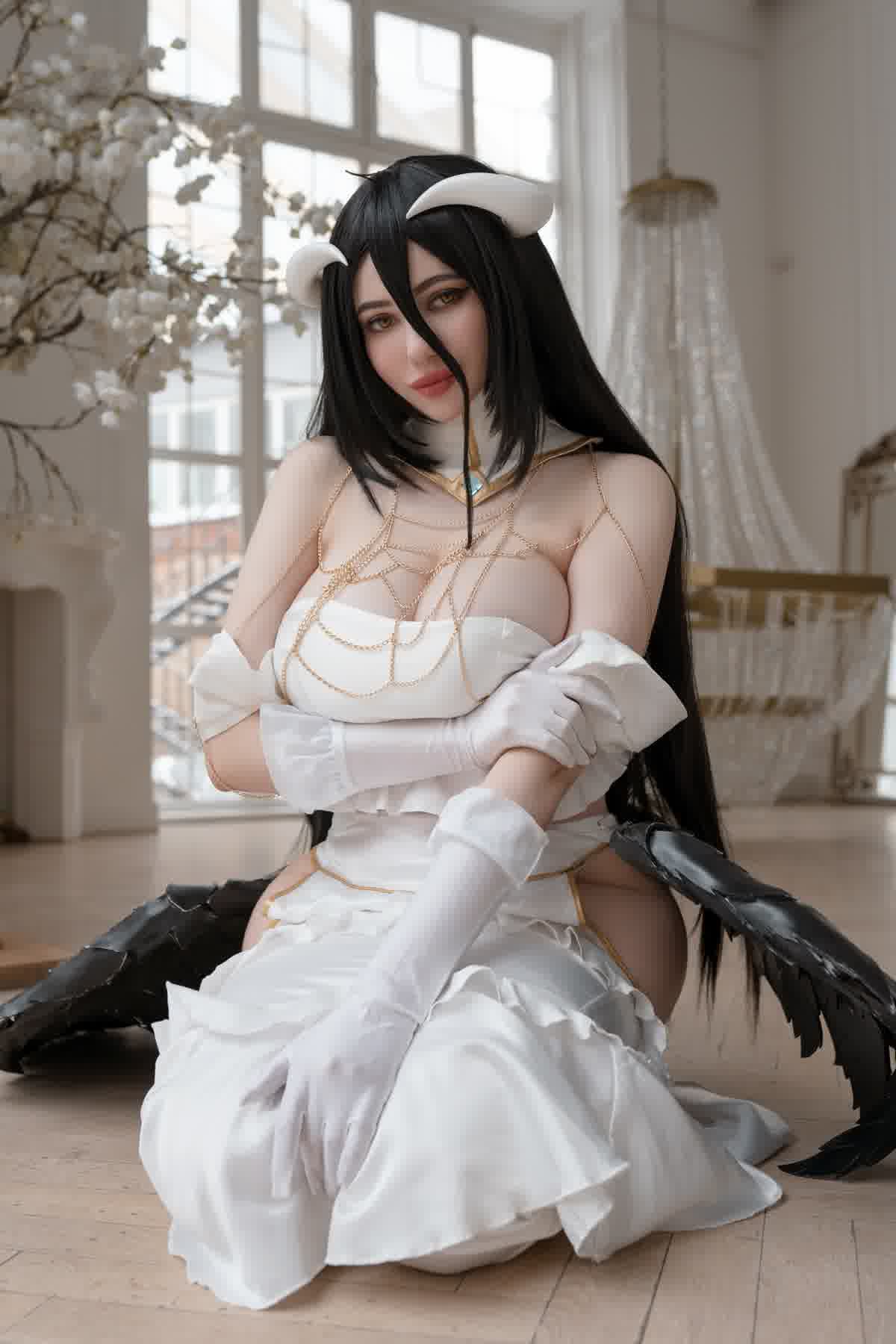 Alina Becker Albedo hot cosplay photo 6