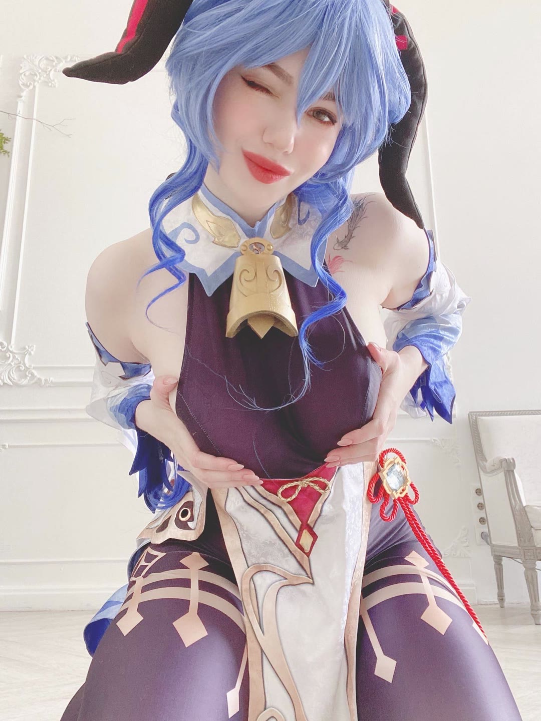 Alina Becker Ganyu sexy cosplay gallery 11