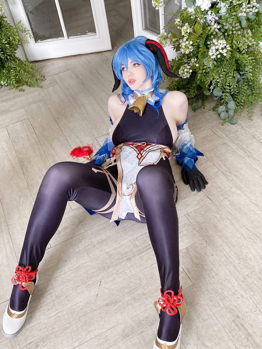 Alina Becker Ganyu hot sexy cosplay portrait 9