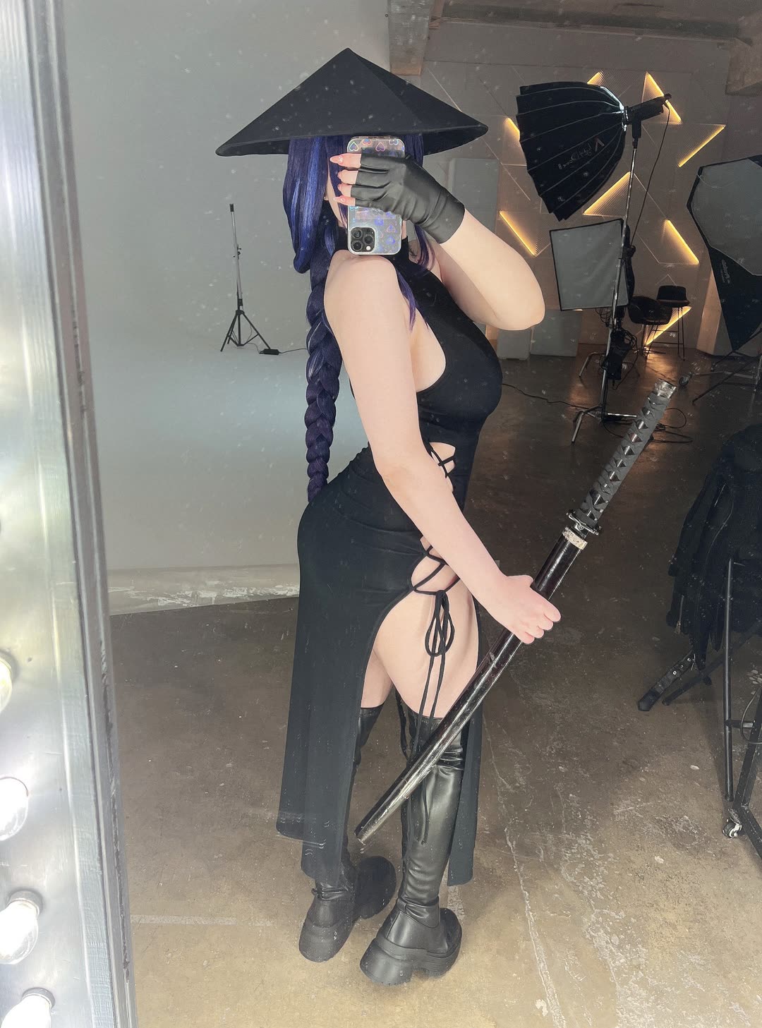 Hot cosplay girl Raiden Shogun Genshin Impact 37