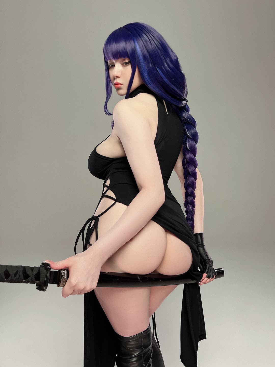 Hot anime cosplay girl Raiden Shogun 44