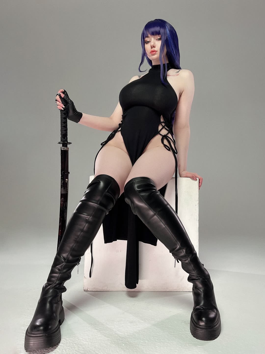 Sexy Raiden Shogun cosplay fantasy wallpaper 49