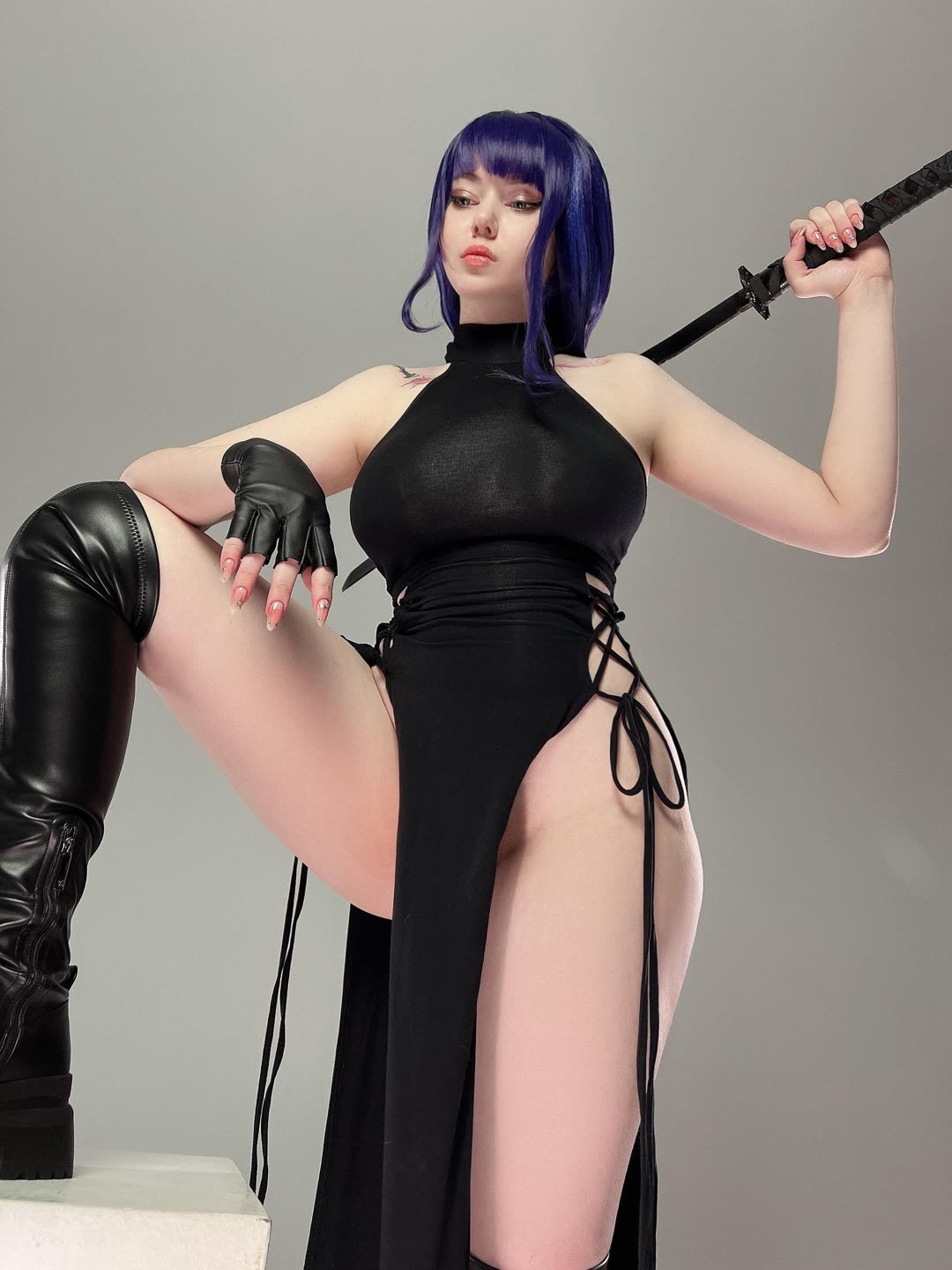 Hot cosplay girl Raiden Shogun HD 53