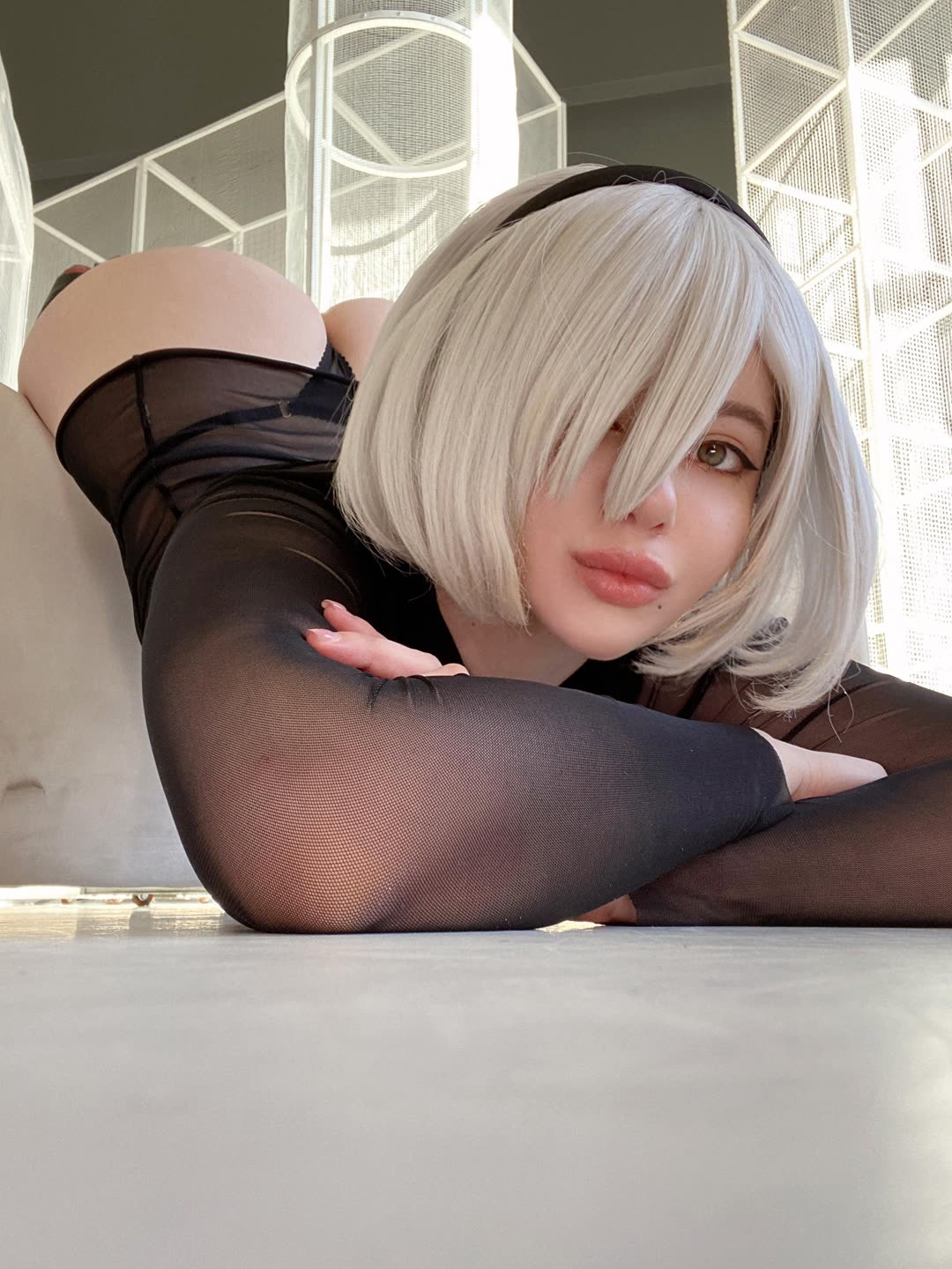Alina Becker 2B cosplay cinematic HD image 27