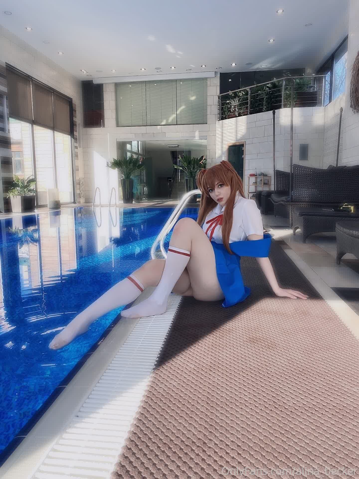 Asuka Langley uniform cosplay photoshoot 11 by Alina Becker