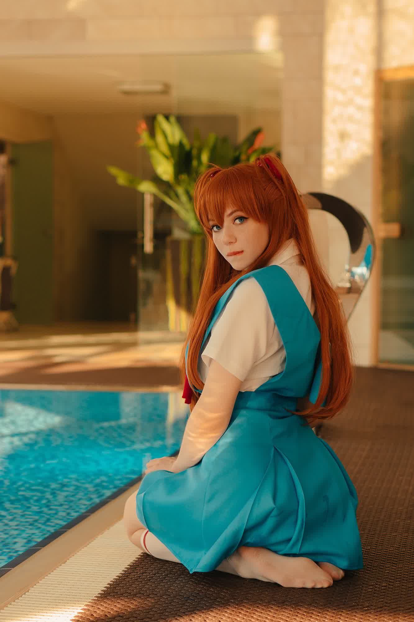 Evangelion Asuka Langley uniform cosplay HD 3