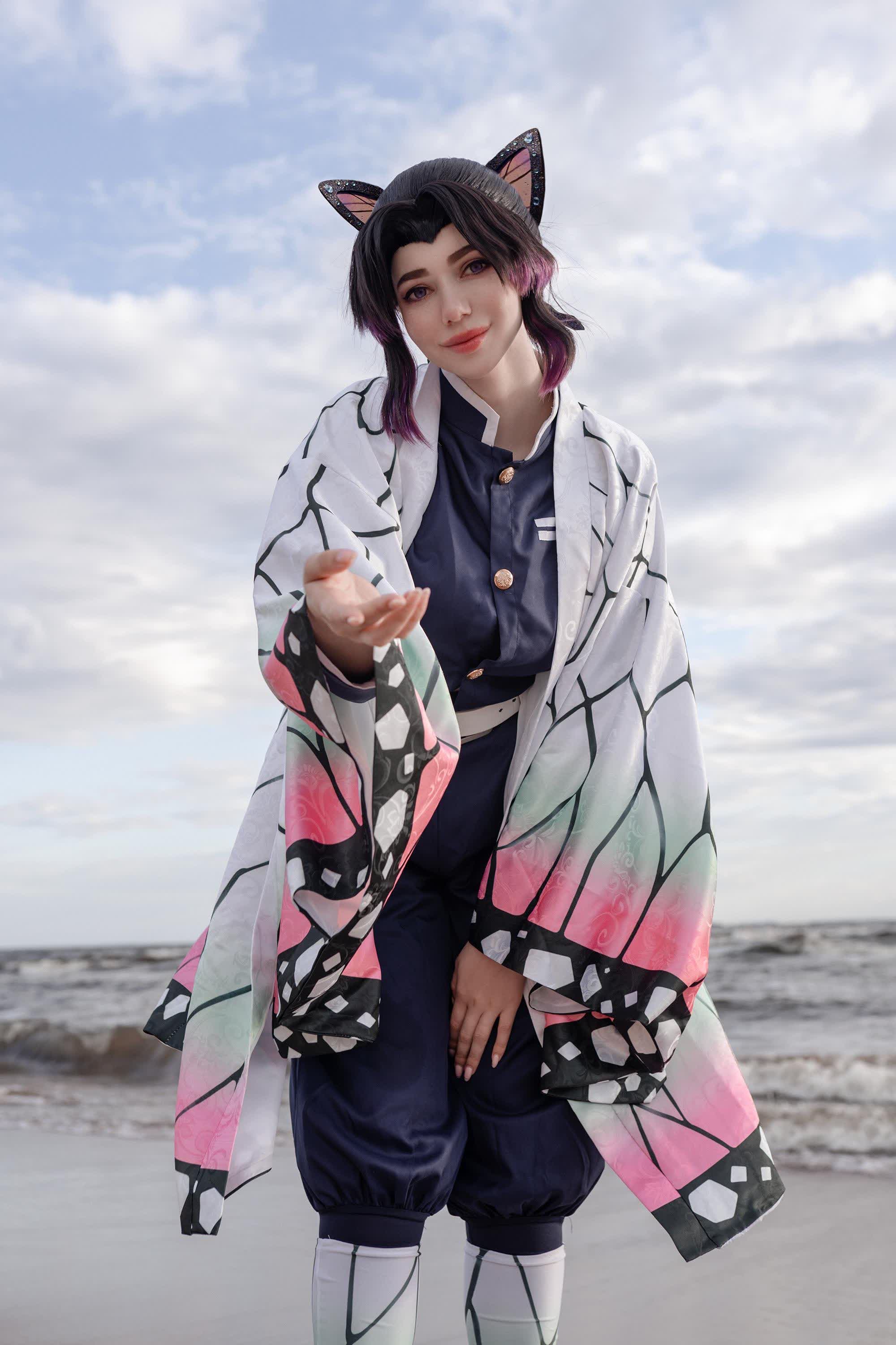 Shinobu Kocho cosplay portrait Demon Slayer anime