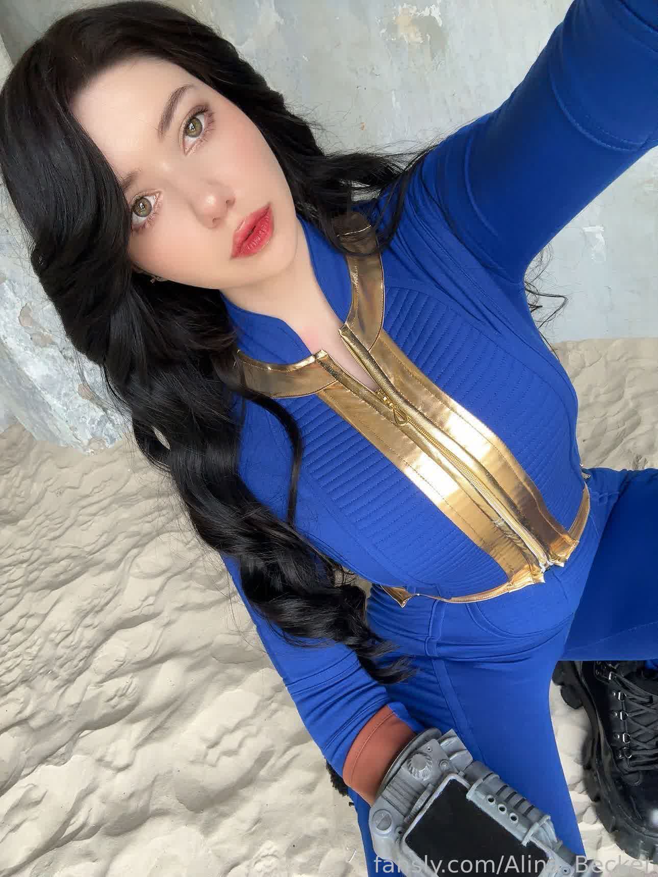 Alina Becker sexy Fallout Vault Dweller cosplay photo 10