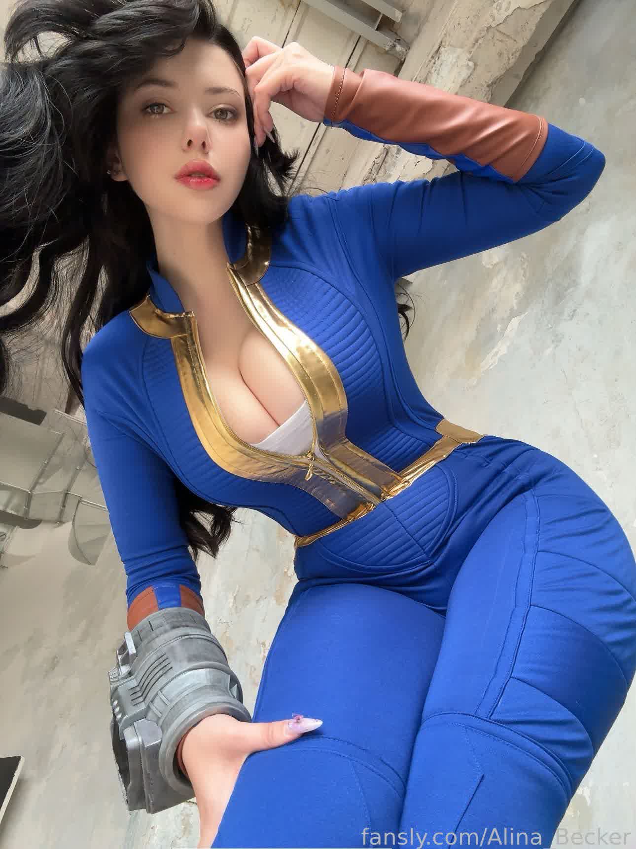 Alina Becker sexy Vault Dweller cosplay picture 19